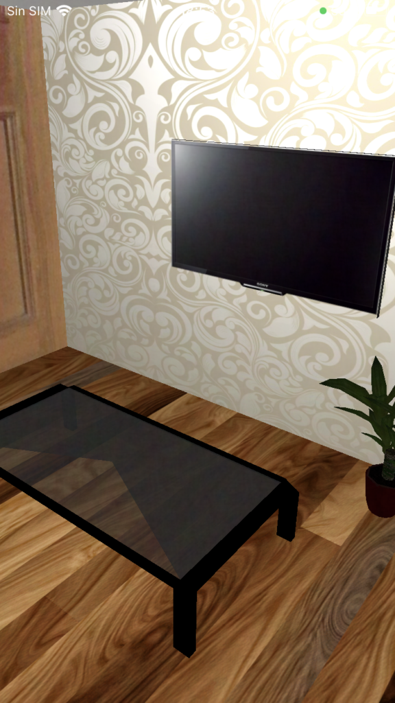 Imagen del modelo 3D del proyecto, proyectado usando RA.